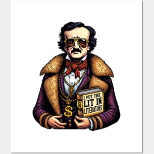 Edgar Allan Poe I Put The Lit In Literature Posters and Art